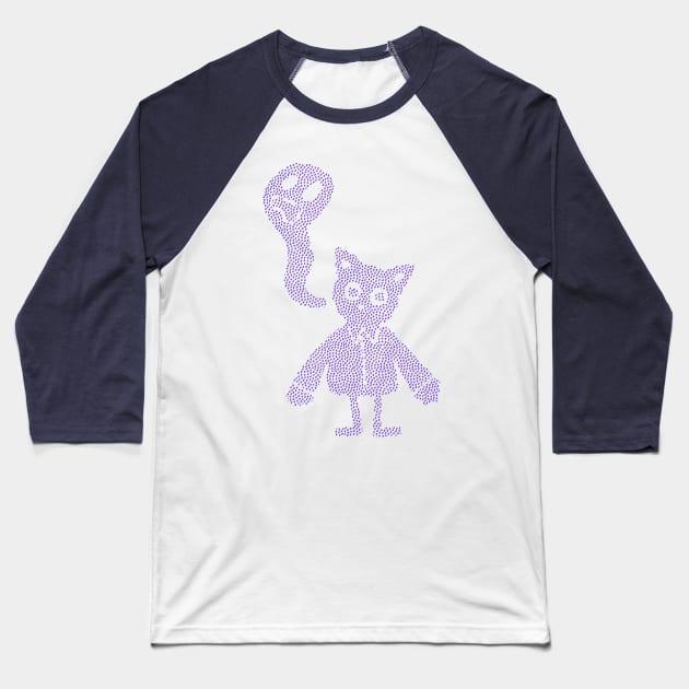 Ghostly Cat Baseball T-Shirt by le_onionboi